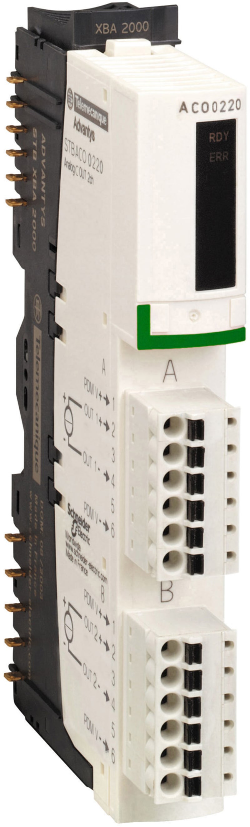 Schneider Electric standard analog output kit STB - 4..20 mA - 2 O - 15 bits + sign STBACO0220K