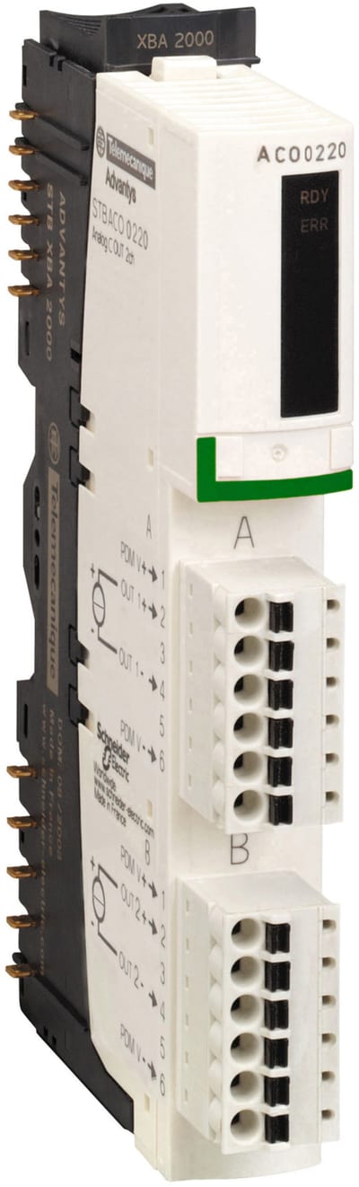 Schneider Electric standard analog output kit STB - 4..20 mA - 2 O - 15 bits + sign STBACO0220K