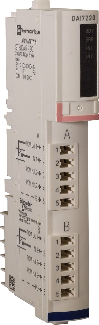 Schneider Electric standard digital input kit - Modicon STB - 230 V AC - 2 I STBDAI7220K