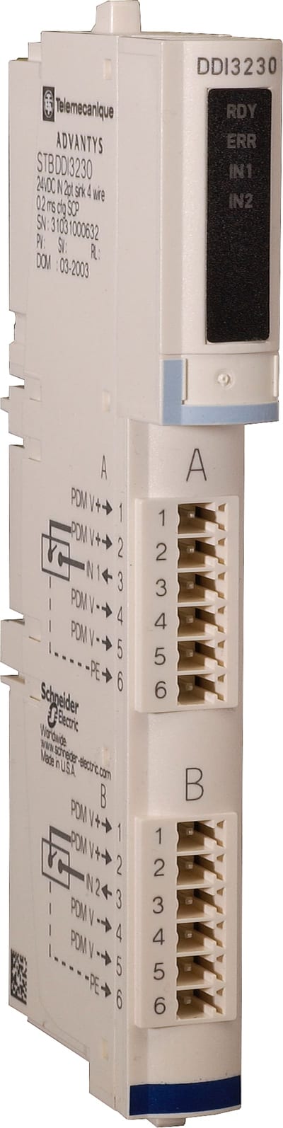 Schneider Electric standard digital input kit - Modicon STB - 24 V DC - 2 I STBDDI3230K