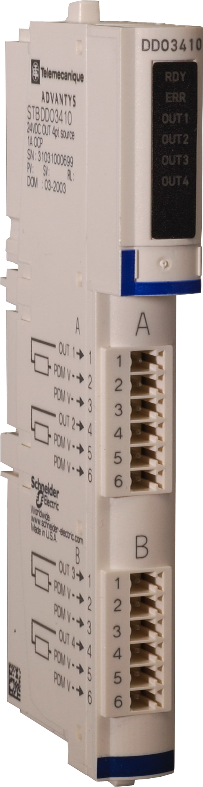 Schneider Electric standard digital output kit - Modicon STB - 24 V DC - 4 O STBDDO3410K