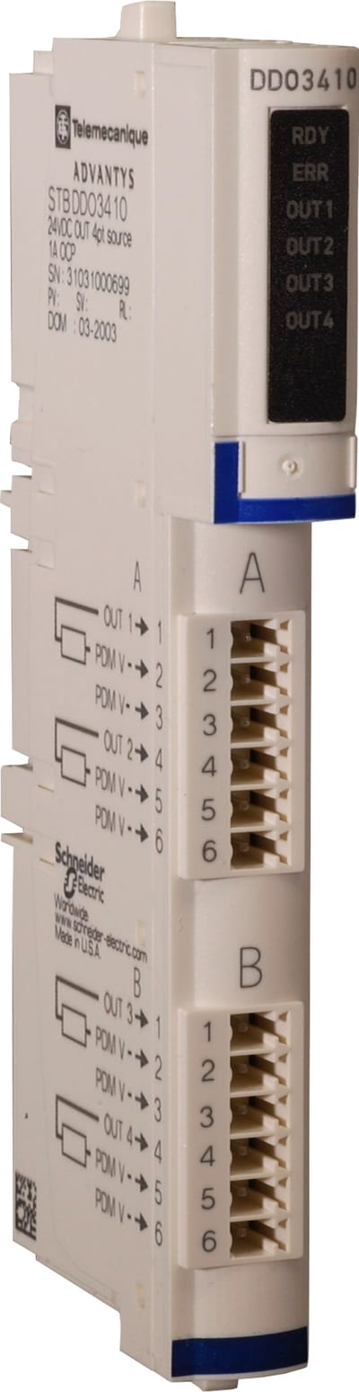 Schneider Electric basic digital output kit - Modicon STB - 24 V DC - 4 O STBDDO3415K