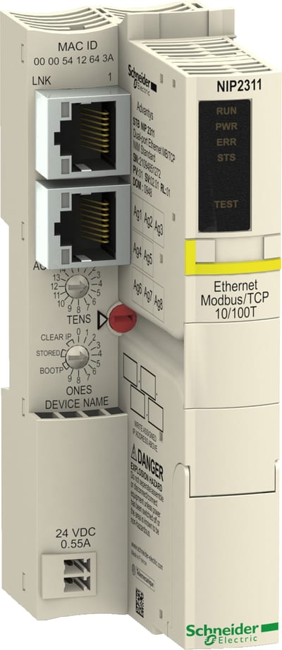 Schneider Electric STBNIP2311 standard Network Interface Module STB - Ethernet modbus TCP/IP - 10...100 Mbits