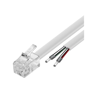 Cable CABLE RJ10-OPEN END 10M WH