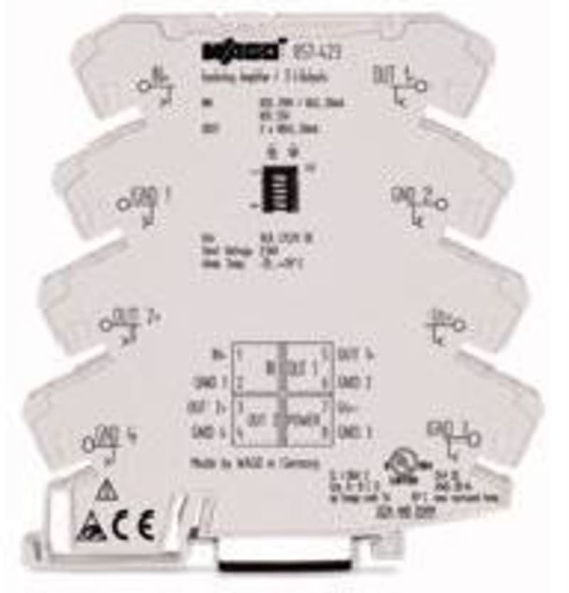 WAGO Isolation Amplifier 2x Current Output 24VDC 6mm 2.5 mm² (857-423)