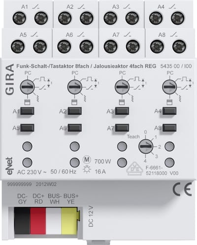 Function GE543500 eNet Relay Module 8-Channel + 4-Channel Blind Actuator