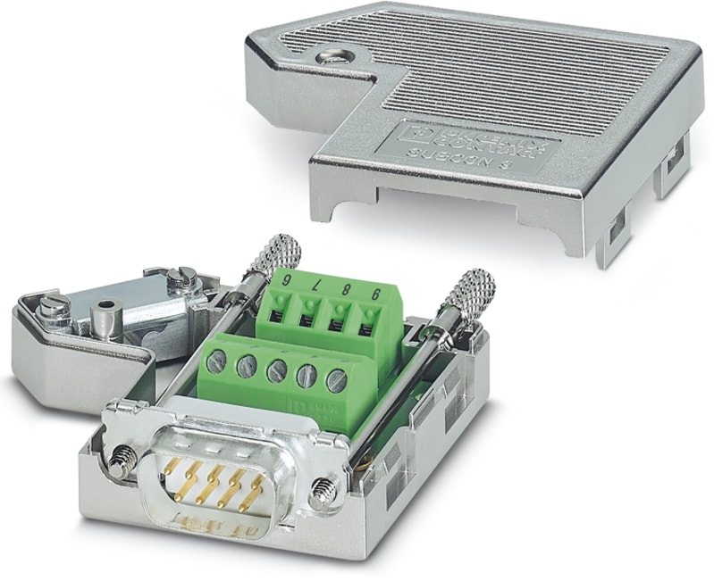 Phoenix Contact SUBCON 9/M-SH 9-Pole D-Sub Bus Connector Male