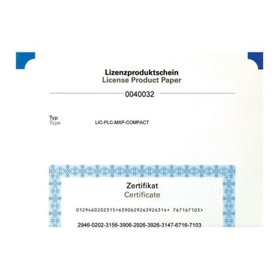 License PLC runtime Compact