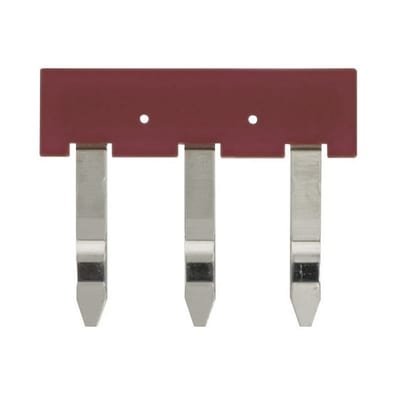 Jumper bar, 3 poles, red