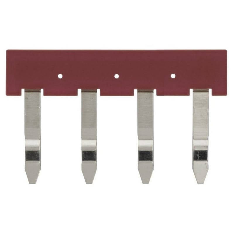Jumper bar, 4 poles, red (PYDN-7.75-040R)