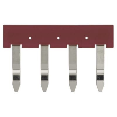 Jumper bar, 4 poles, red