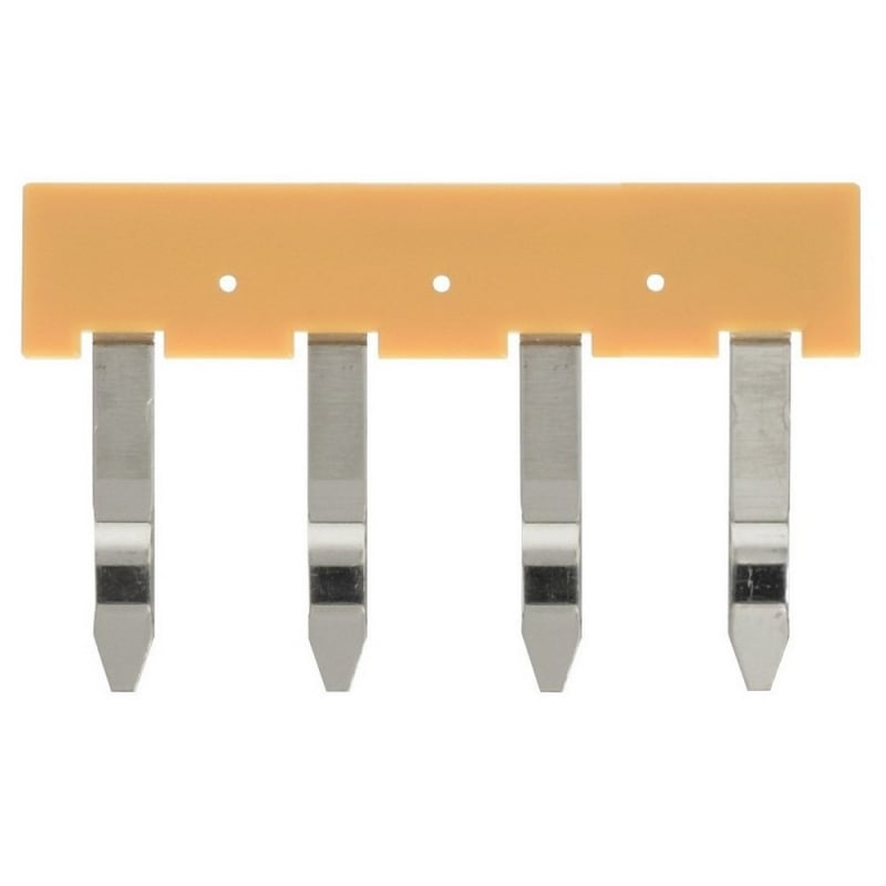 Jumper bar, 4 poles, yellow (PYDN-7.75-040Y)