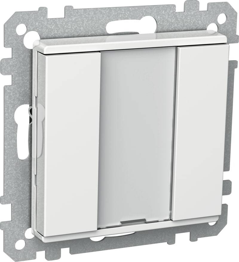 Exxact KNX Pressure 2-Button White (WDE002931)