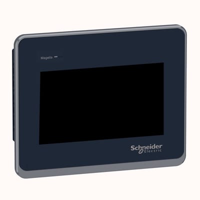 Schneider Electric Touch panel screen, Harmony ST6, 4"W display, 1COM, 1ETHERNET, USB host&device, 24 VDC HMIST6200