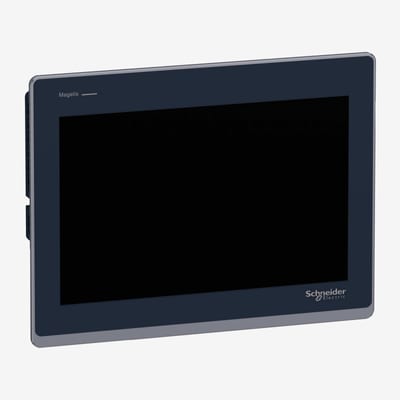 Schneider Electric Touch panel screen, Harmony ST6, 12"W display, 2COM, 2ETHERNET, USB host&device, 24 VDC HMIST6600