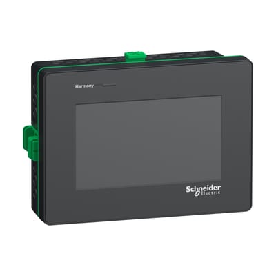 Schneider Electric 4"W touch panel display, 1COM, 2ETHERNET, USB host&device, 24VDC HMISTM6200