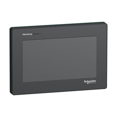 Schneider Electric 7"W touch panel display, 1COM, 2ETHERNET, USB host&device, 24VDC HMISTM6400