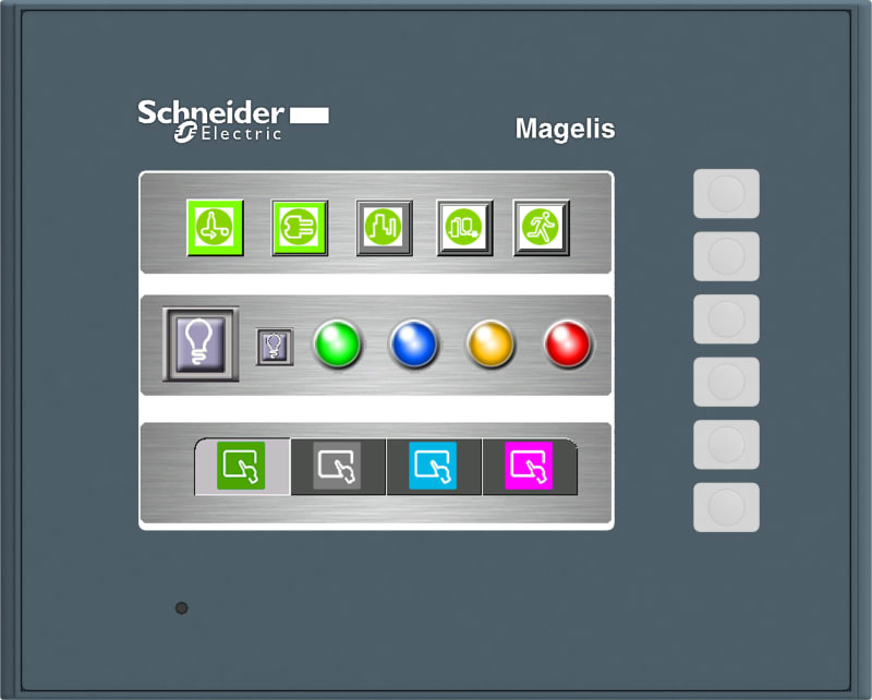 Schneider Electric advanced touchscreen panel 320 x 240 pixels QVGA- 3.5" TFT - 64 MB HMIGTO1300