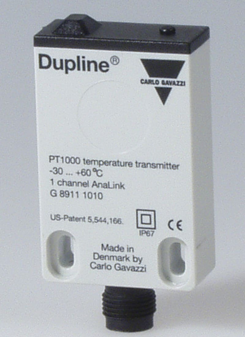 Carlo Gavazzi G89111010 Dupline Temperature Transmitter with Pt1000 -30/+60 °C