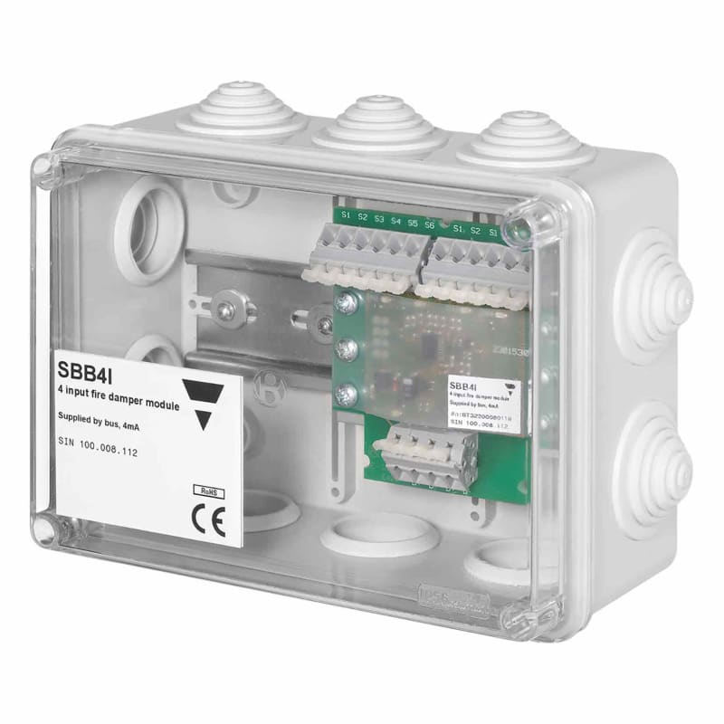 Fire-damper input module 4 voltage-free inputs (SBB4I)