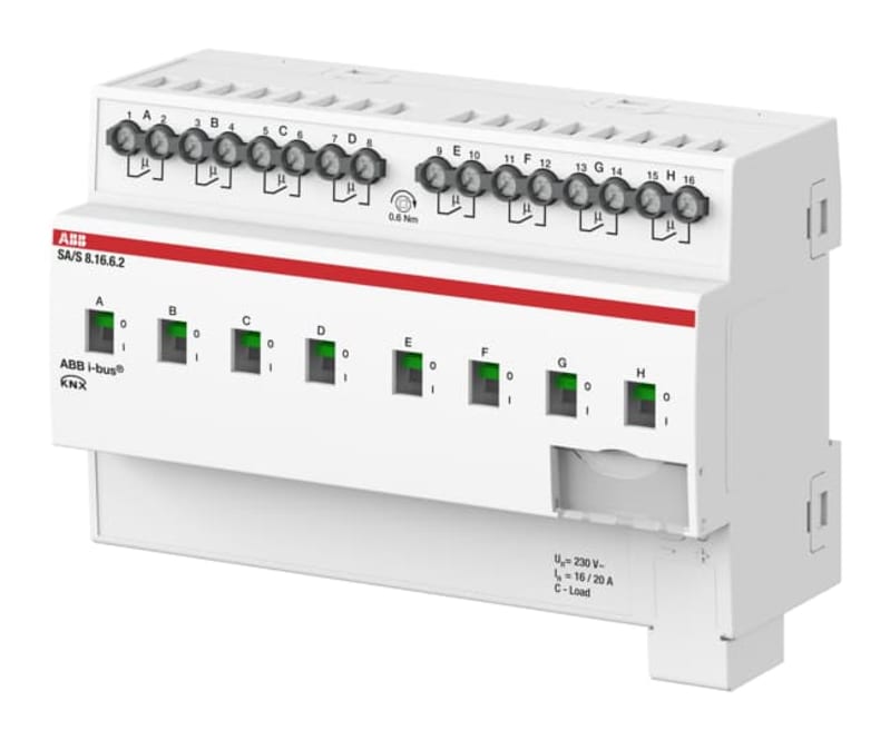 ABB KNX Switch Actuator 8-Channel with Current Detection and Energy Function, 16 A (2CDG110271R0011)