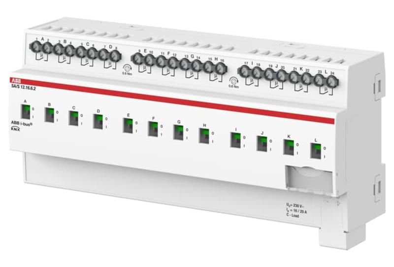ABB SA/S12.16.6.2 KNX 12-channel binary output with current detection and energy metering