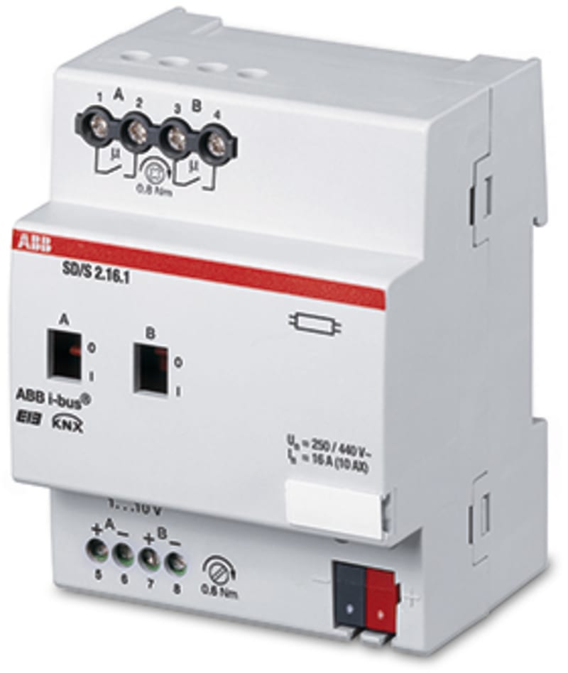 ABB SD/S 2.16.1 SD/S2.16.1 Switch-/Dim Actuator, 2-Fold, 16 A, MDRC