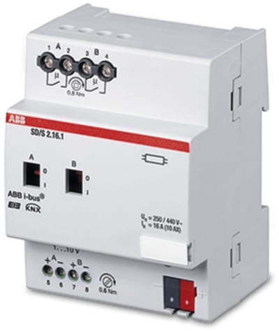 ABB SD/S 2.16.1 SD/S2.16.1 Switch-/Dim Actuator, 2-Fold, 16 A, MDRC