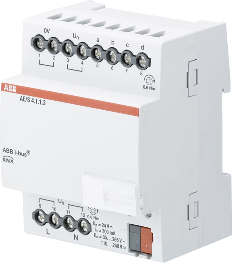 Analogue input 4-channel KNX DIN-rail module (AE/S 4.1.1.3)