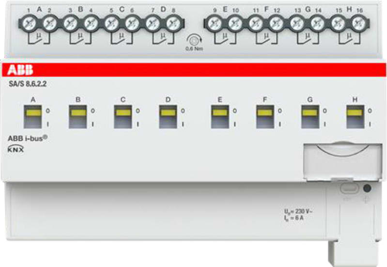ABB SA/S8.6.2.2 KNX Switch Actuator 8-Channel 6 A AX Load