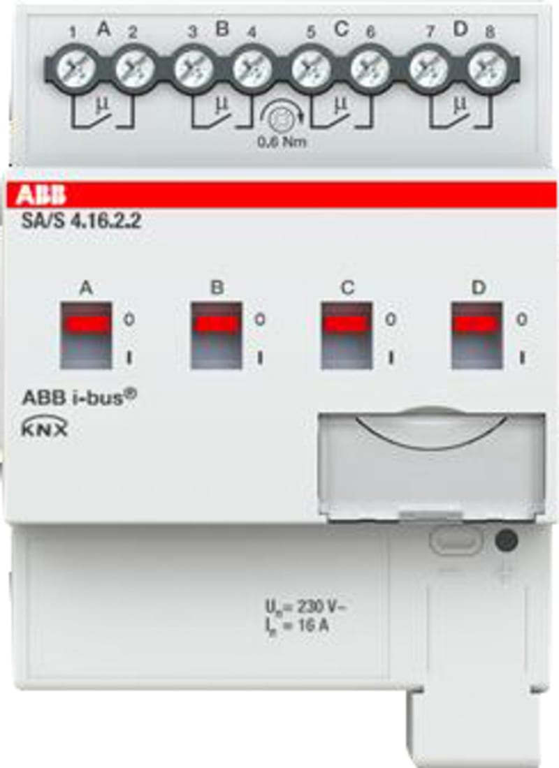 ABB KNX Switch Actuator 4-Channel 16 A AC1 SA/S4.16.2.2