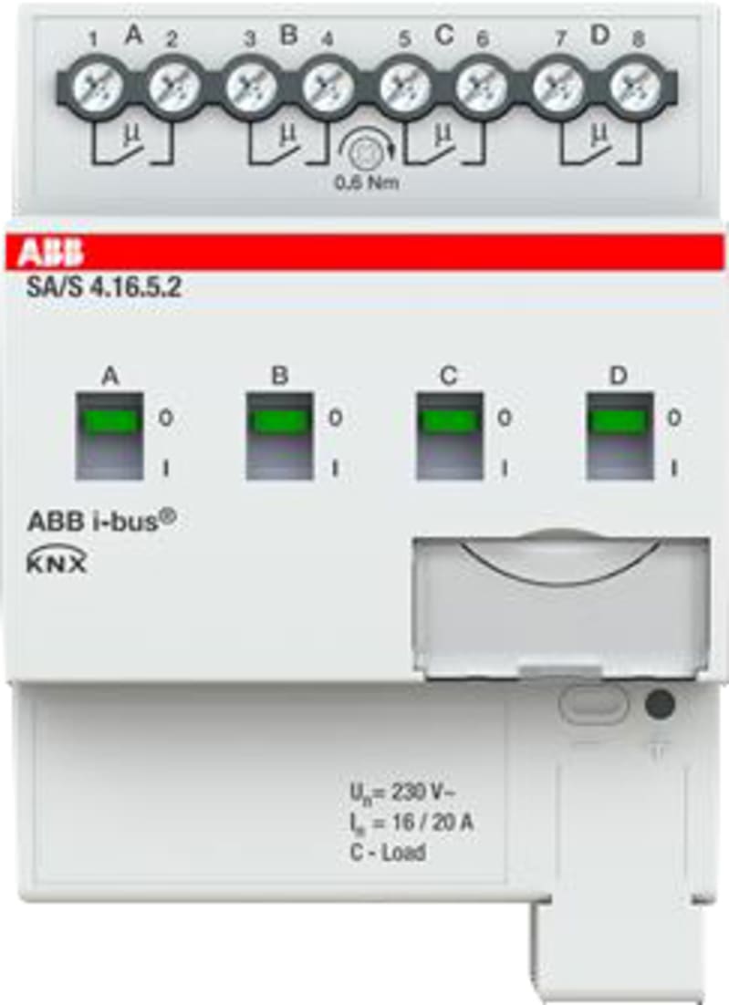 ABB SA/S4.16.5.2 KNX Switch Actuator 4-Channel 16A, AC3 Load