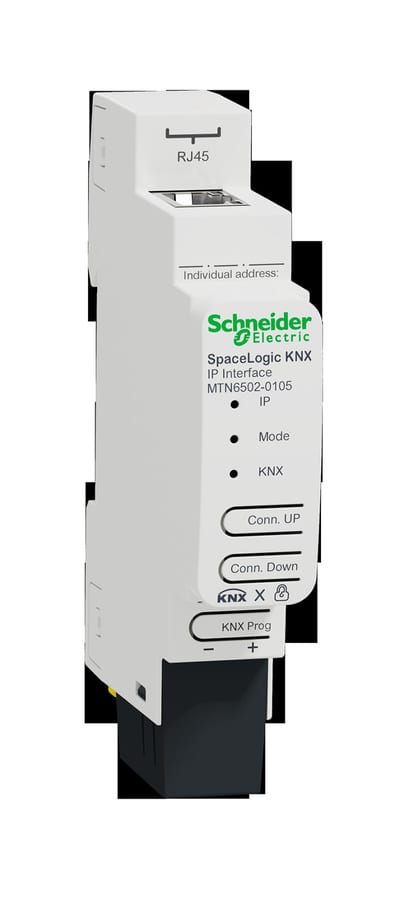 Schneider Electric SpaceLogic KNX IP Interface DIN Rail, Supply KNX 20 mA MTN6502-0105