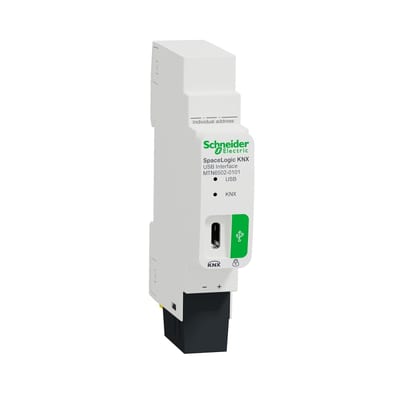 Schneider Electric USB Interface, SpaceLogic KNX, USB type C, DIN rail, white MTN6502-0101