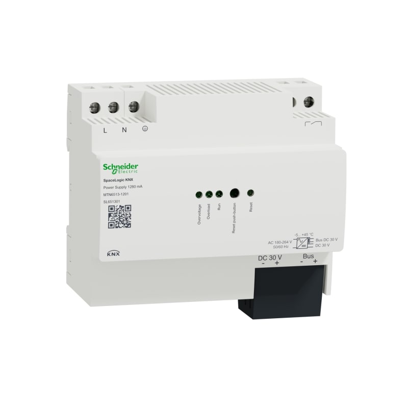 Schneider Electric Power supply, SpaceLogic KNX, 1280 mA, white MTN6513-1201