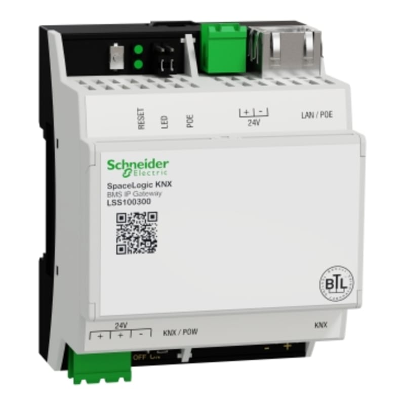 Schneider Electric BACnet/IP gateway, SpaceLogic KNX, BMS LSS100300