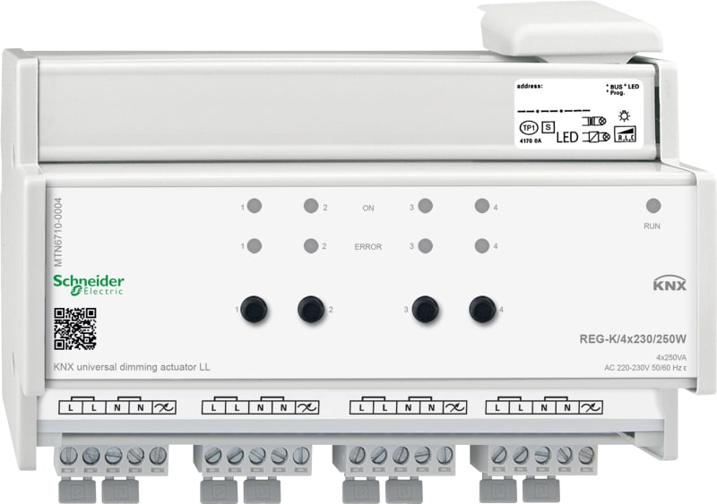Schneider Electric KNX universal dimming actuator LL REG-K/4X230/250W MTN6710-0004