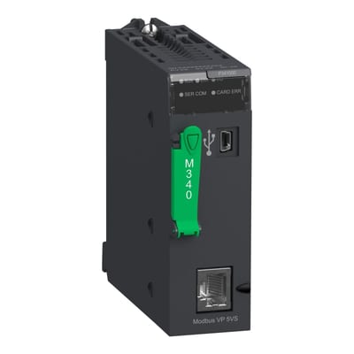 Schneider Electric processor module M340 - max 512 discrete + 128 analog I/O - Modbus BMXP341000