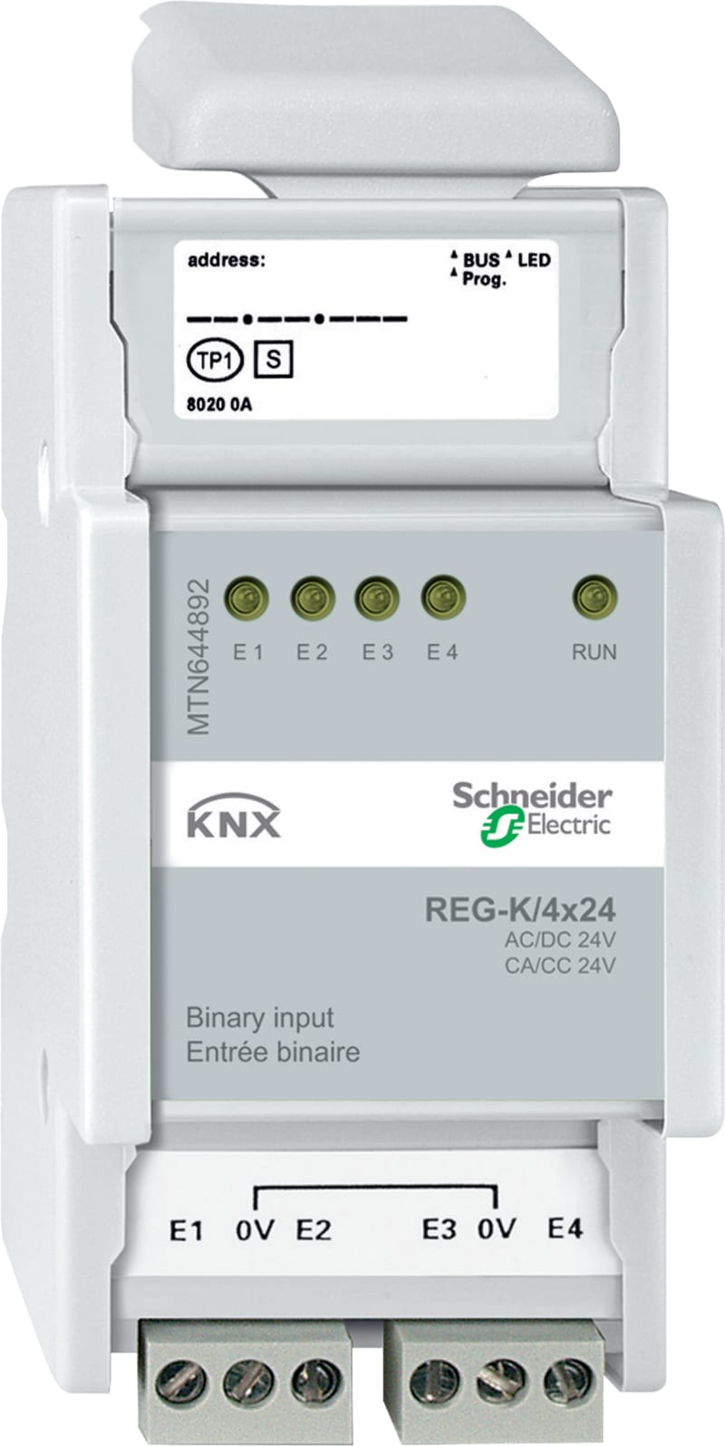 Schneider Electric Binary input REG-K/4X24, light grey MTN644892