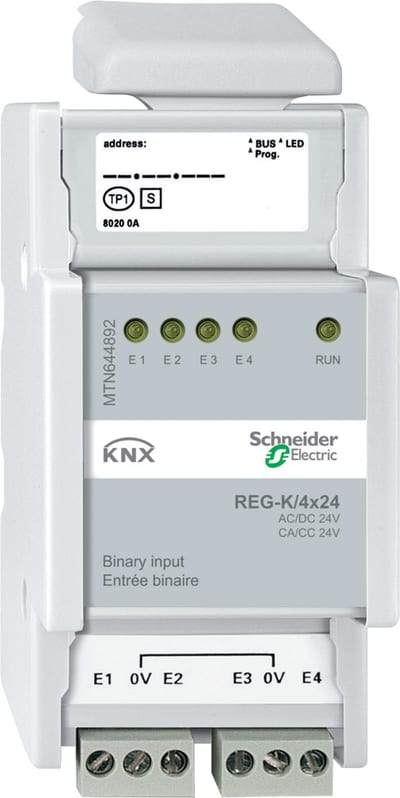 Schneider Electric Binary input REG-K/4X24, light grey MTN644892