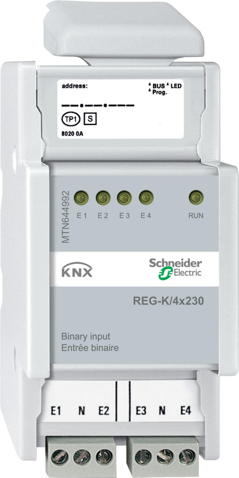 Schneider Electric Binary input REG-K/4X230, light grey MTN644992