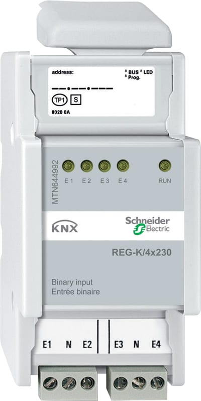 Schneider Electric Binary input REG-K/4X230, light grey MTN644992