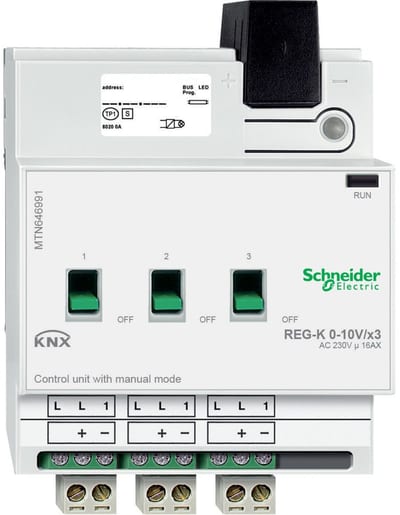 Schneider Electric Control unit 0-10 V REG-K/3-GANG with manual mode, light grey MTN646991