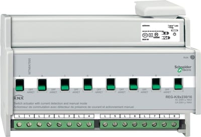 Schneider Electric KNX Switch Actuator REG-K/8×230/16 with Manual Mode