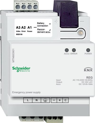 Schneider Electric KNX Emergency Power Supply 230 V AC DIN Rail 4M