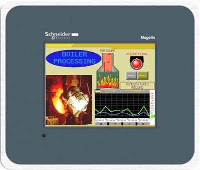 Schneider Electric advanced touchscreen panel stainless 320 x 240 pixels QVGA- 5.7" TFT - 96 MB HMIGTO2315