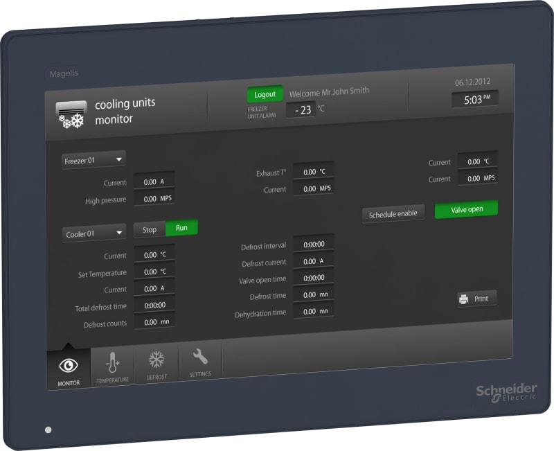 Schneider Electric 12W Touch Advanced Display WXGA HMIDT651