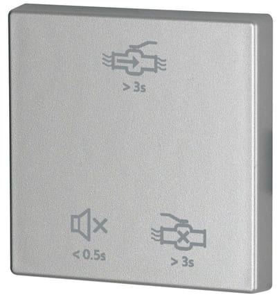 Eaton 1-gang rocker for LeakageStop, matt silver