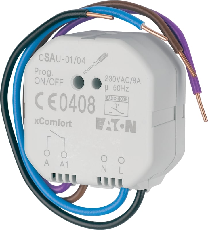 xComfort Switching Actuator with Potential-Free Push-Button Input (CSAU-01/04)