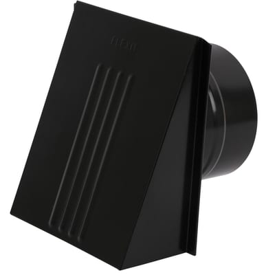 Ventilatorventil with damper black Ø125